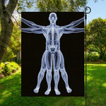Vitruvian Man X-Ray Print Garden Flag