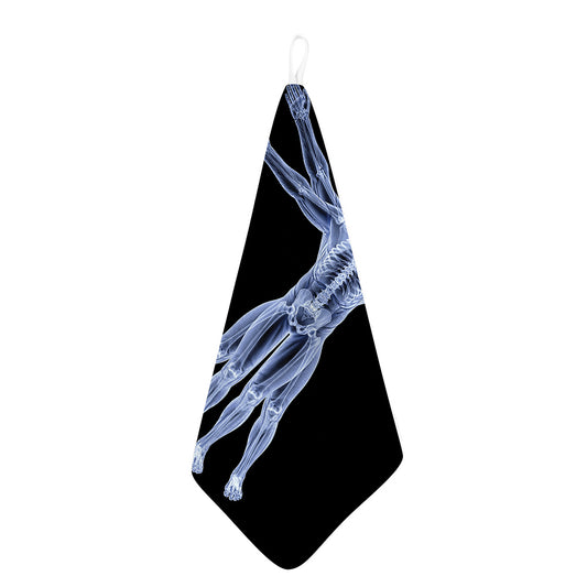 Vitruvian Man X-Ray Print Hand Towel
