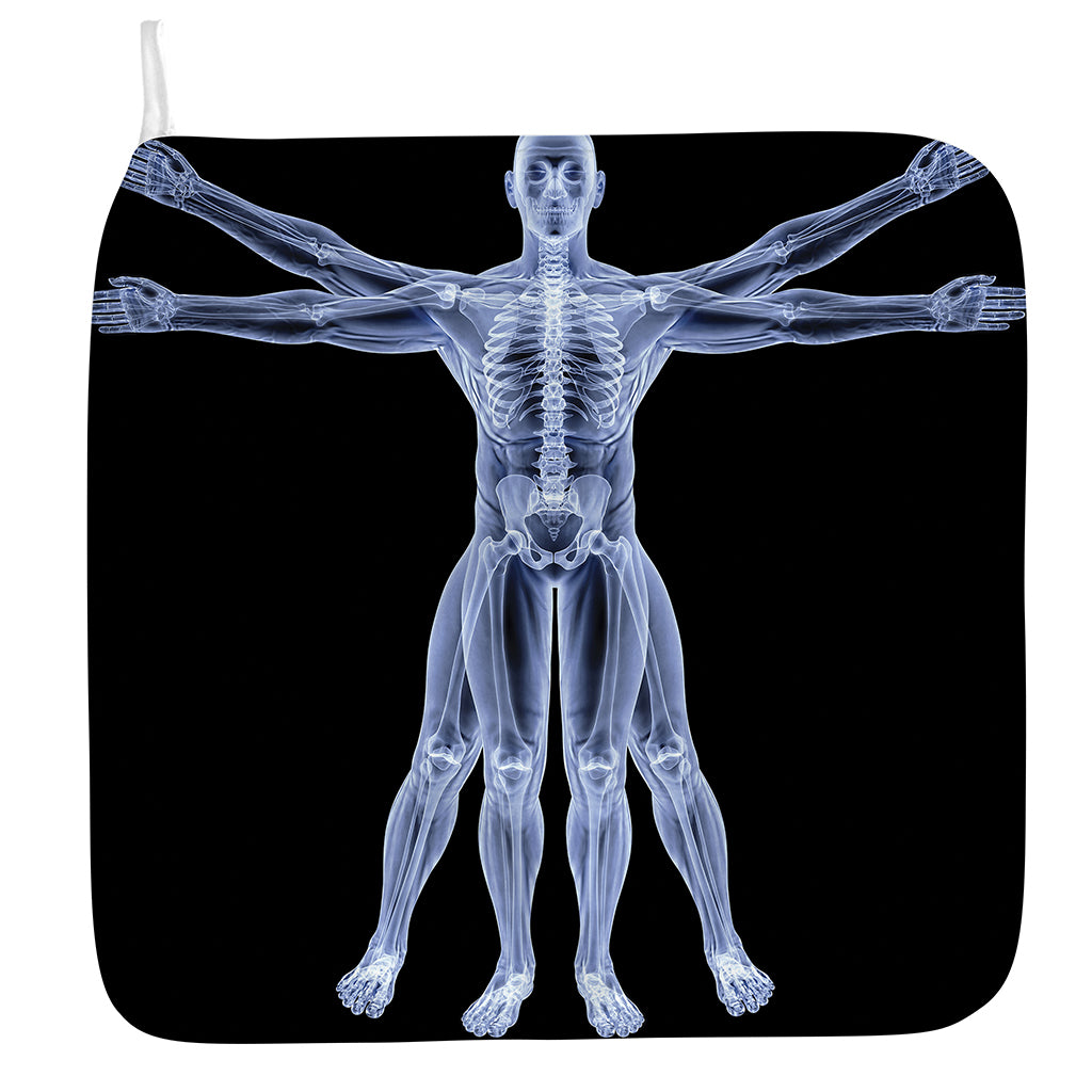 Vitruvian Man X-Ray Print Hand Towel