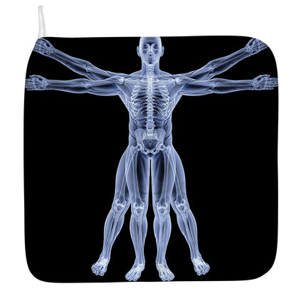 Vitruvian Man X-Ray Print Hand Towel