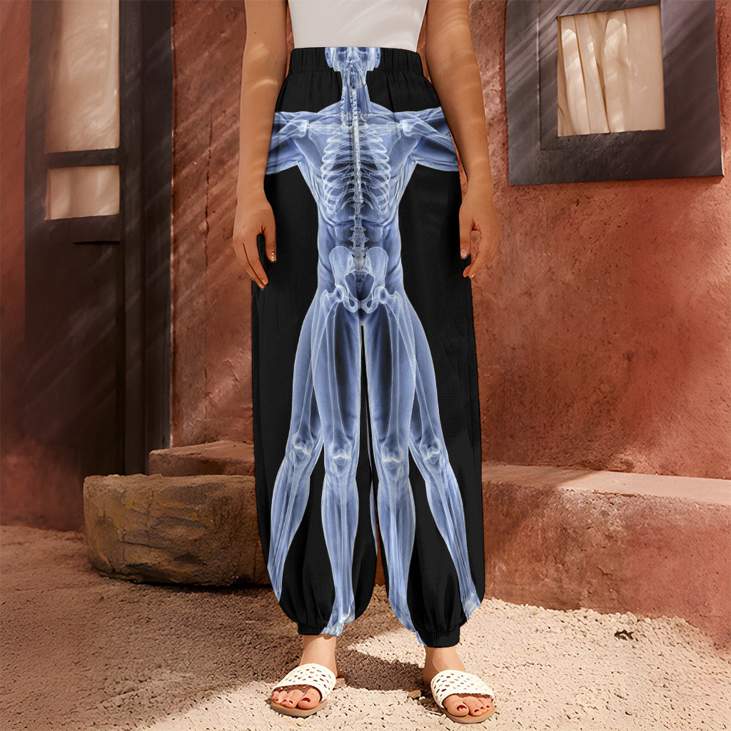 Vitruvian Man X-Ray Print Harem Pants