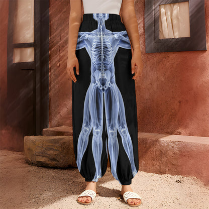 Vitruvian Man X-Ray Print Harem Pants