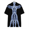 Vitruvian Man X-Ray Print Hawaiian Shirt