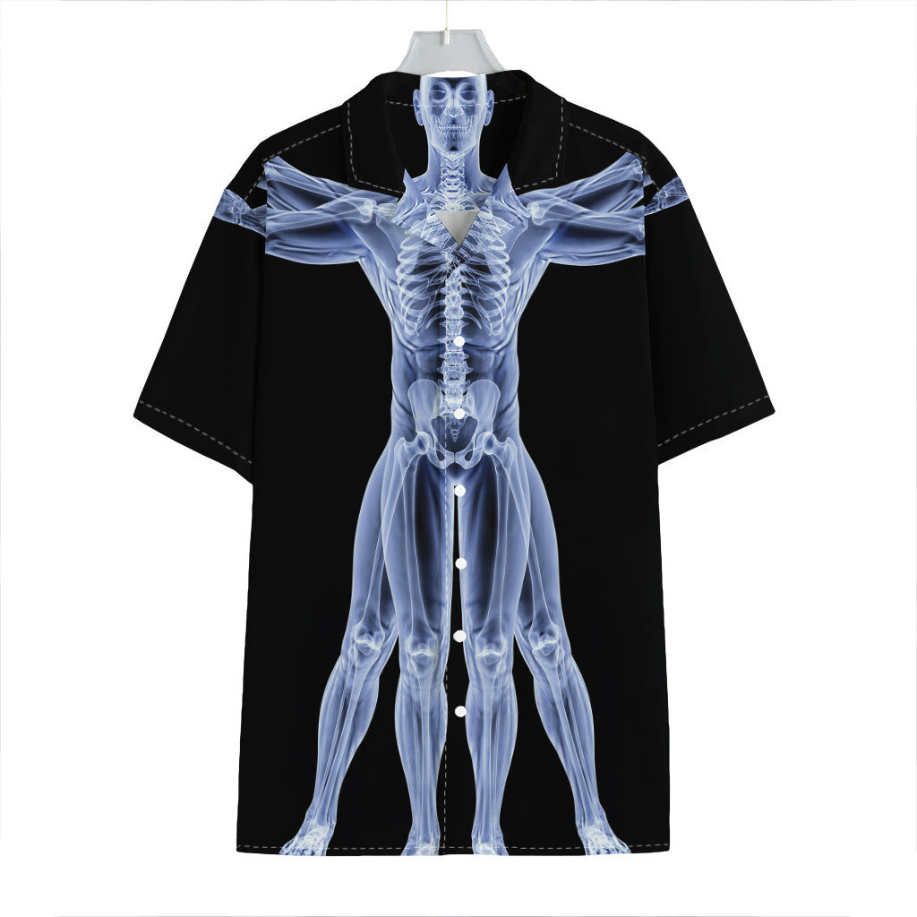 Vitruvian Man X-Ray Print Hawaiian Shirt