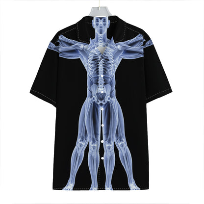 Vitruvian Man X-Ray Print Hawaiian Shirt