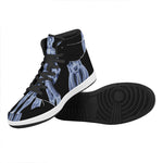Vitruvian Man X-Ray Print High Top Leather Sneakers