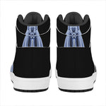 Vitruvian Man X-Ray Print High Top Leather Sneakers