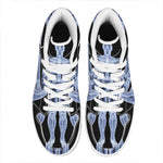 Vitruvian Man X-Ray Print High Top Leather Sneakers