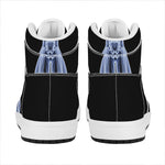 Vitruvian Man X-Ray Print High Top Leather Sneakers