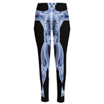 Vitruvian Man X-Ray Print High-Waisted Pocket Leggings