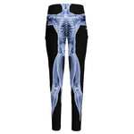 Vitruvian Man X-Ray Print High-Waisted Pocket Leggings