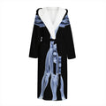 Vitruvian Man X-Ray Print Hooded Bathrobe