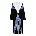 Vitruvian Man X-Ray Print Hooded Bathrobe
