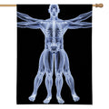 Vitruvian Man X-Ray Print House Flag