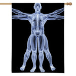 Vitruvian Man X-Ray Print House Flag