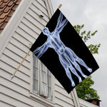 Vitruvian Man X-Ray Print House Flag