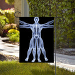 Vitruvian Man X-Ray Print House Flag