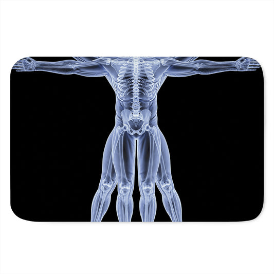 Vitruvian Man X-Ray Print Indoor Door Mat