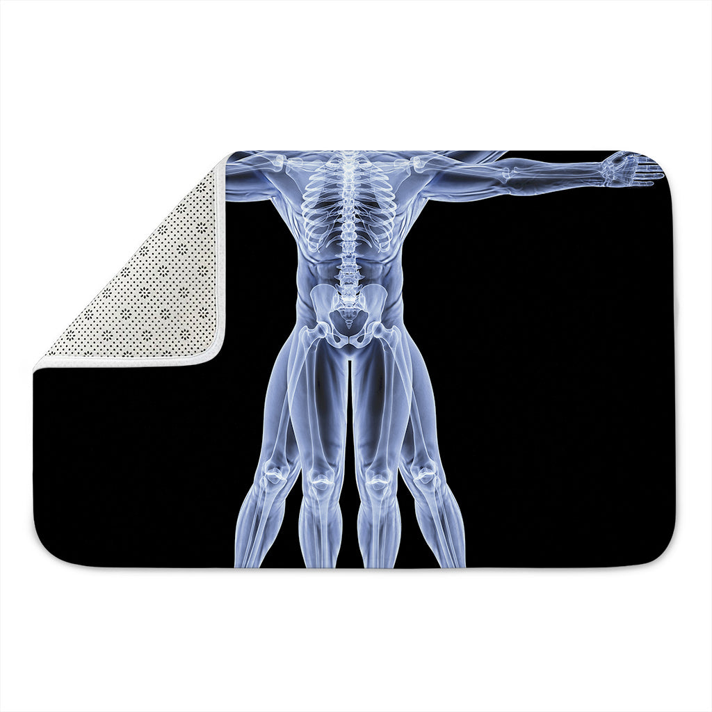 Vitruvian Man X-Ray Print Indoor Door Mat