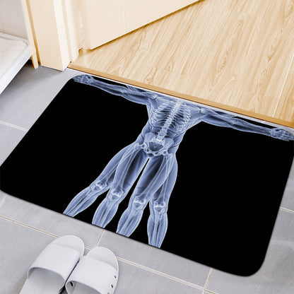 Vitruvian Man X-Ray Print Indoor Door Mat