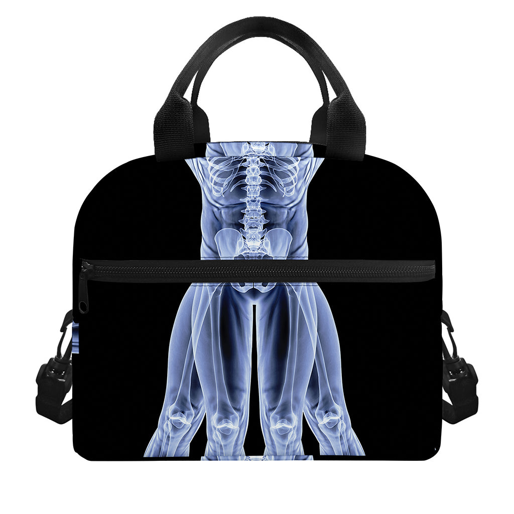Vitruvian Man X-Ray Print Insulated Lunch Bag