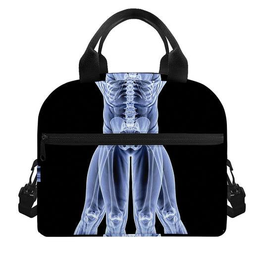 Vitruvian Man X-Ray Print Insulated Lunch Bag