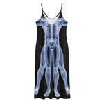 Vitruvian Man X-Ray Print Jersey Midi Cami Dress