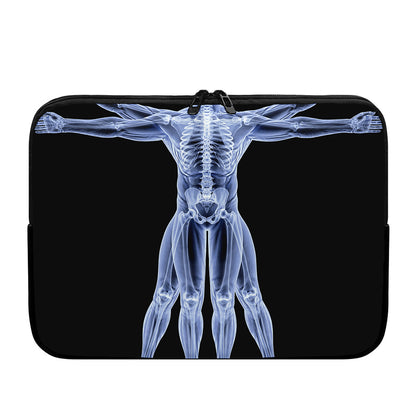 Vitruvian Man X-Ray Print Laptop Sleeve