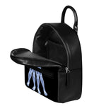 Vitruvian Man X-Ray Print Leather Backpack