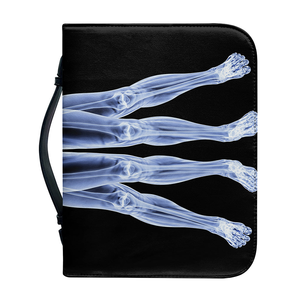 Vitruvian Man X-Ray Print Leather Bible Cover