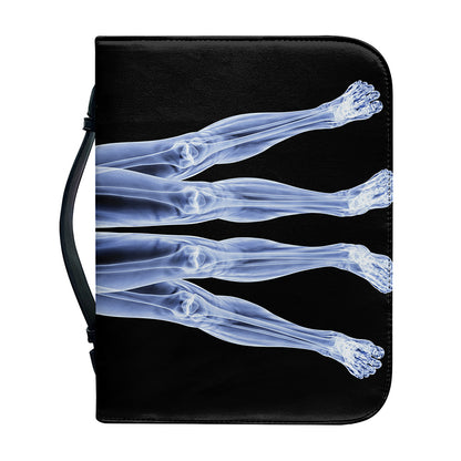 Vitruvian Man X-Ray Print Leather Bible Cover