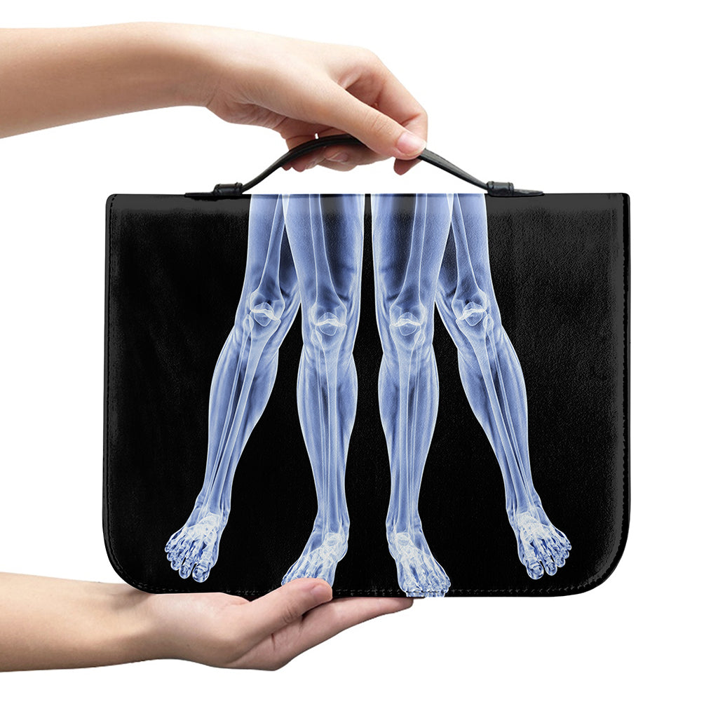 Vitruvian Man X-Ray Print Leather Bible Cover