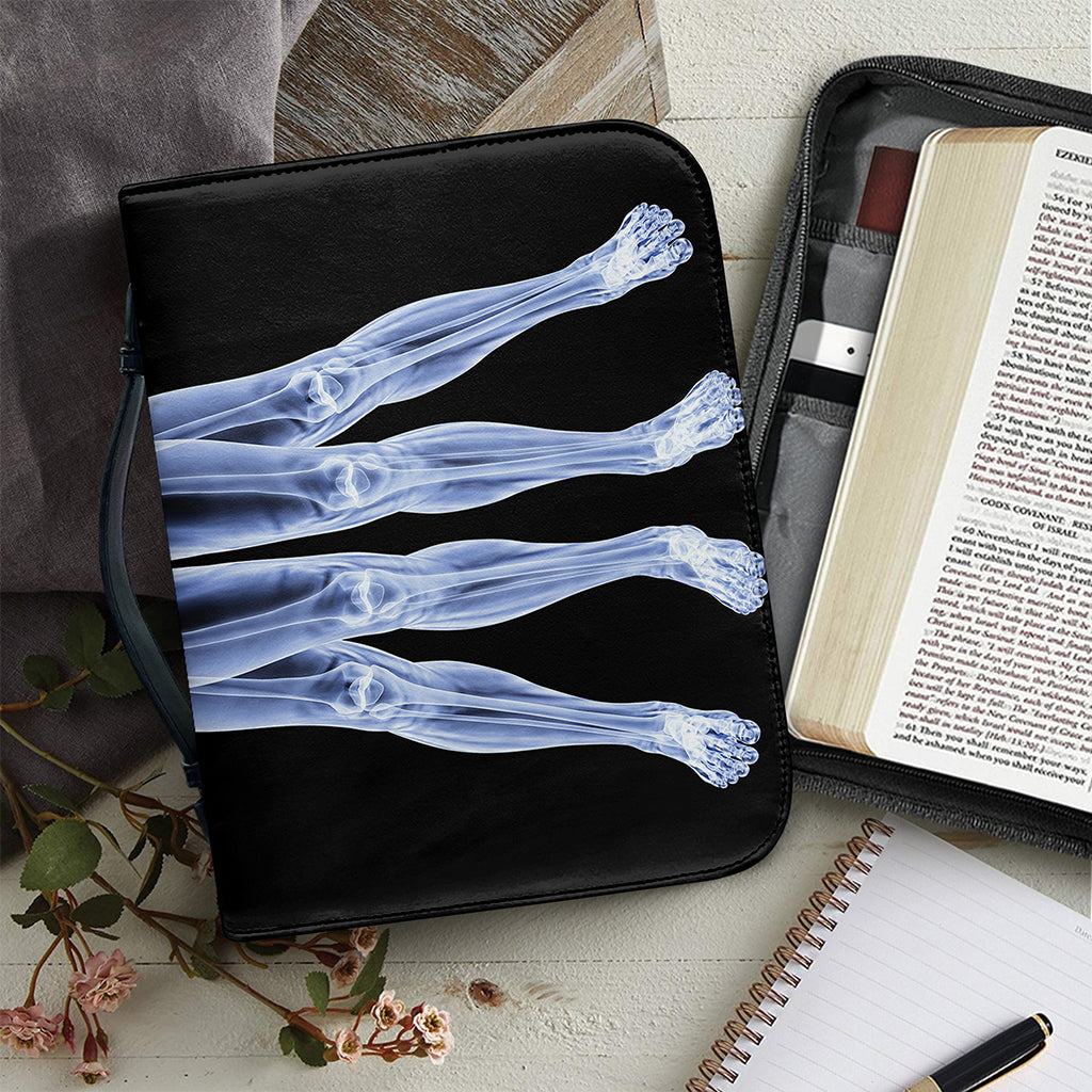 Vitruvian Man X-Ray Print Leather Bible Cover