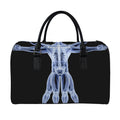 Vitruvian Man X-Ray Print Leather Duffel Bag