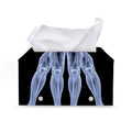Vitruvian Man X-Ray Print Leather Tissue Box Cover