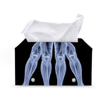 Vitruvian Man X-Ray Print Leather Tissue Box Cover