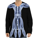 Vitruvian Man X-Ray Print Long Sleeve Baseball Jersey