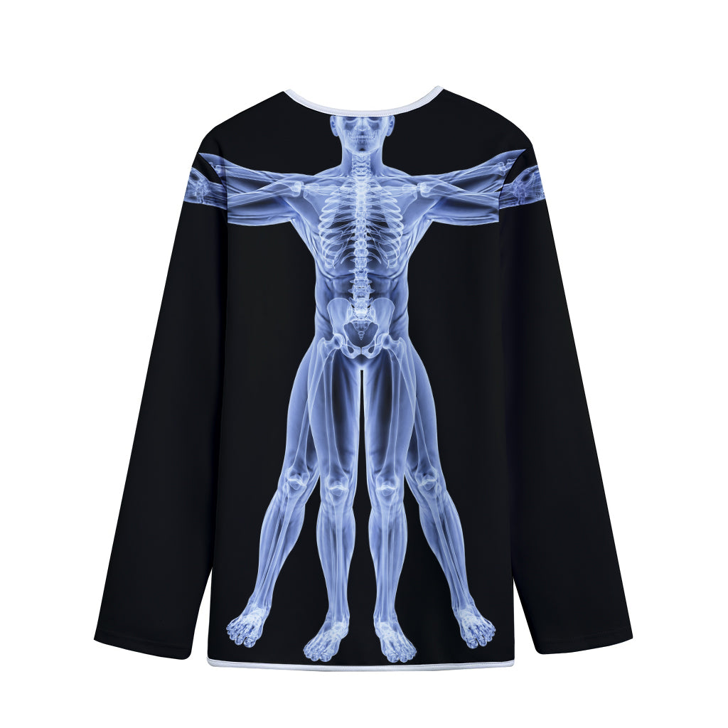 Vitruvian Man X-Ray Print Long Sleeve Short Coat