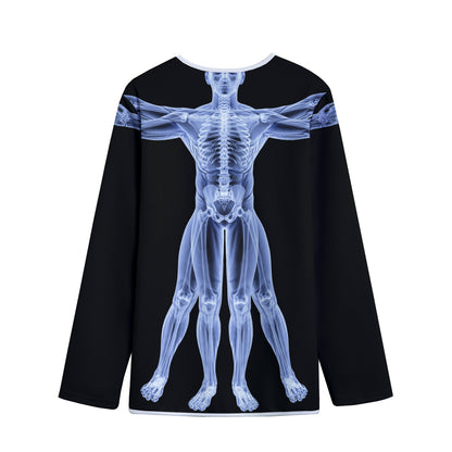 Vitruvian Man X-Ray Print Long Sleeve Short Coat