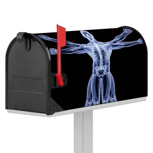 Vitruvian Man X-Ray Print Mailbox Cover