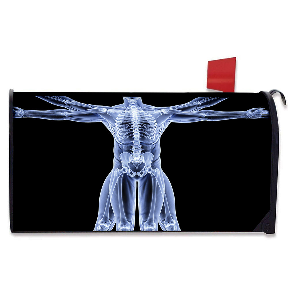 Vitruvian Man X-Ray Print Mailbox Cover