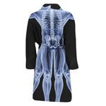 Vitruvian Man X-Ray Print Men's Bathrobe
