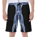 Vitruvian Man X-Ray Print Men's Beach Shorts