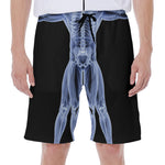 Vitruvian Man X-Ray Print Men's Beach Shorts