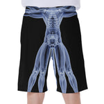 Vitruvian Man X-Ray Print Men's Beach Shorts