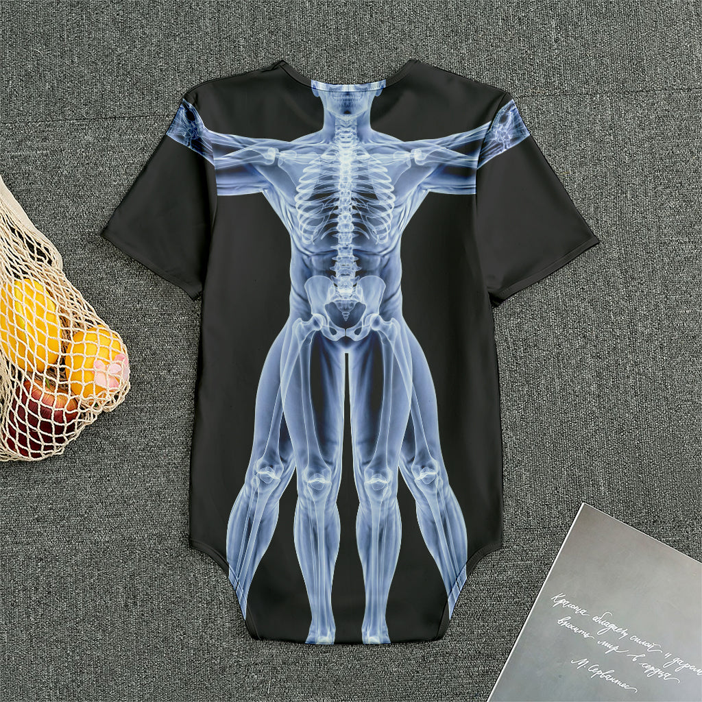 Vitruvian Man X-Ray Print Men's Bodysuit