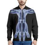 Vitruvian Man X-Ray Print Men's Bomber Jacket
