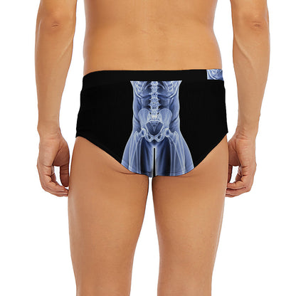Vitruvian Man X-Ray Print Men's Briefs