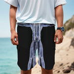 Vitruvian Man X-Ray Print Men's Cargo Shorts