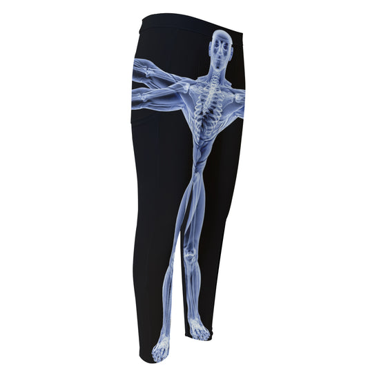 Vitruvian Man X-Ray Print Men's Compression Pants